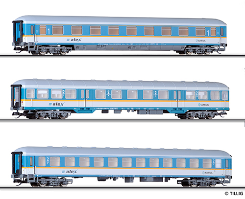 Set of 3 Passenger cars &quot;Alex&quot; of ARRIVA<br /><a href='images/pictures/Tillig/01599.jpg' target='_blank'>Full size image</a>